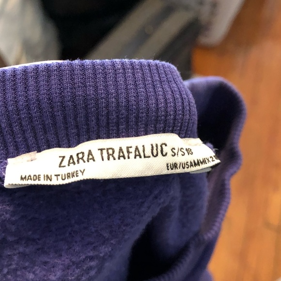 Purple Zara cropped sweatshirt - Picture 2 of 3